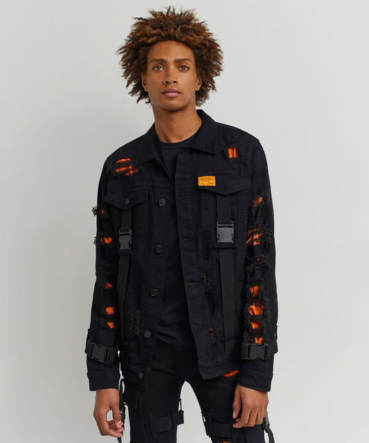 Strapped Denim Jacket | Reason Clothing Premium