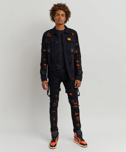 Strapped Denim Jacket | Reason Clothing Premium