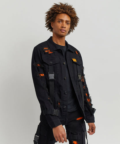 Strapped Denim Jacket | Reason Clothing Premium
