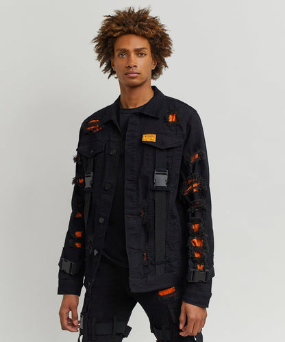 Strapped Denim Jacket | Reason Clothing Premium