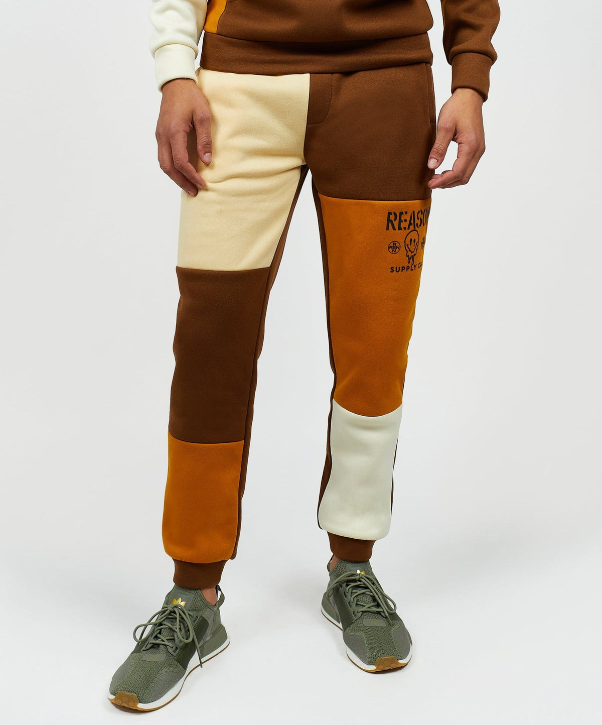 Drip Color Block Logo Fleece Jogger | Reason Clothing Special Offer
