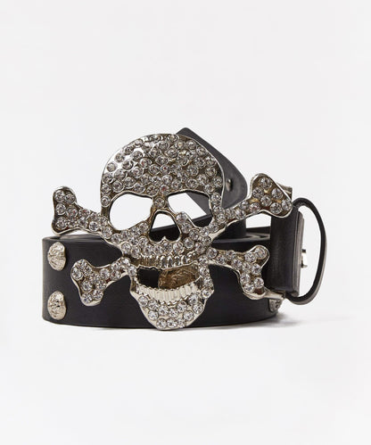 Skully Faux Leather Belt | Reason Clothing Sale