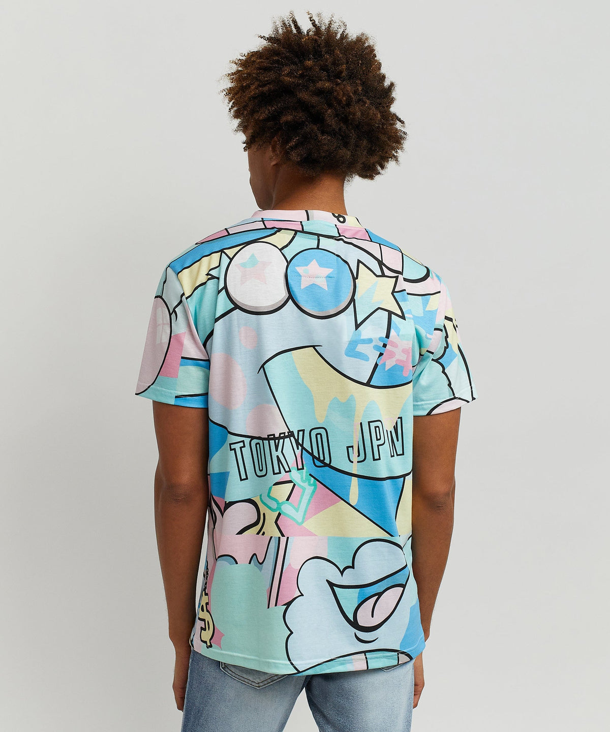 Neo World Allover Print Graphic Tee | Reason Clothing Top Pick