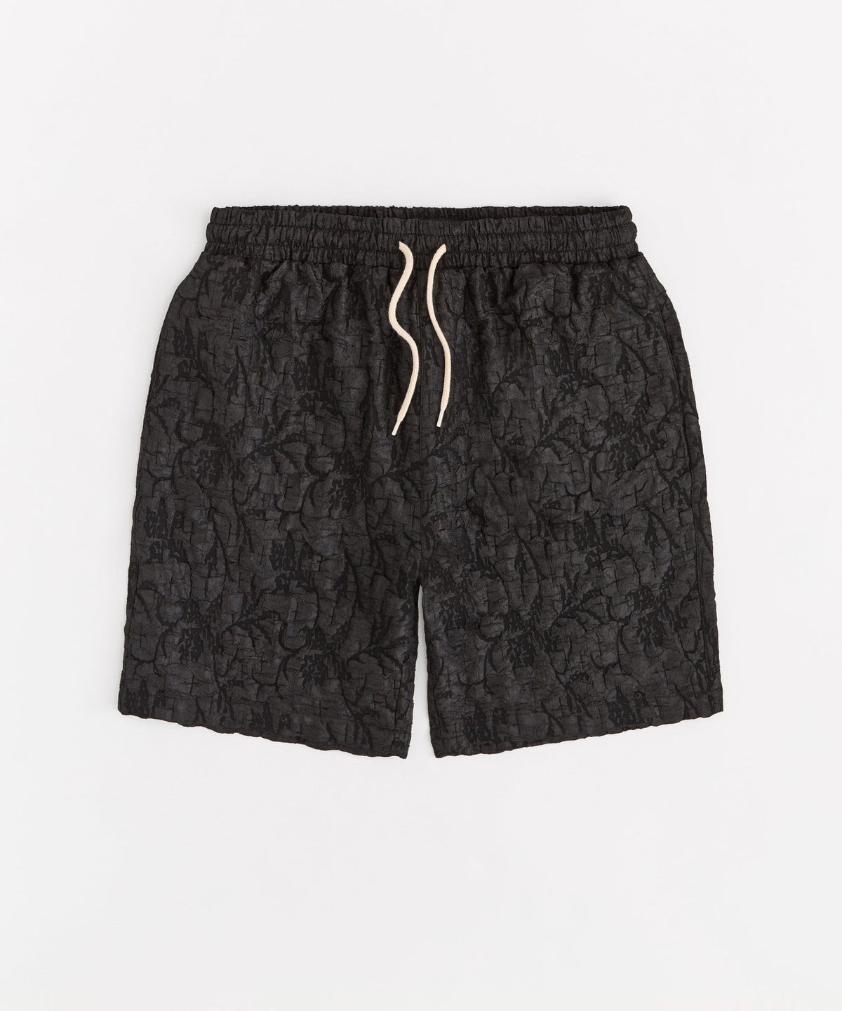 Tonal Floral Textured Short - Black | Reason Clothing New