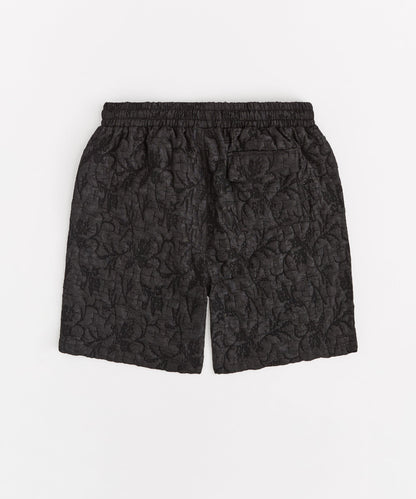 Tonal Floral Textured Short - Black | Reason Clothing New