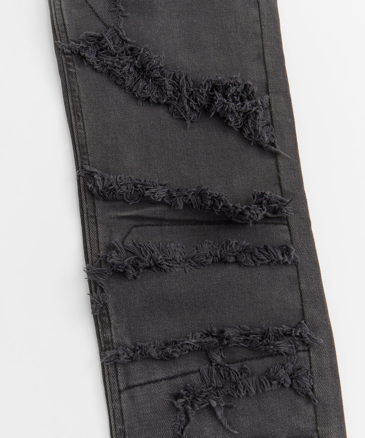 Heavy Distressed Frayed Skinny Jean - Dark Grey | Reason Clothing Smart Buy