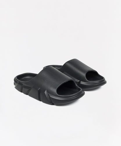 Sculpted Solid Slides - Black | Reason Clothing Great Value
