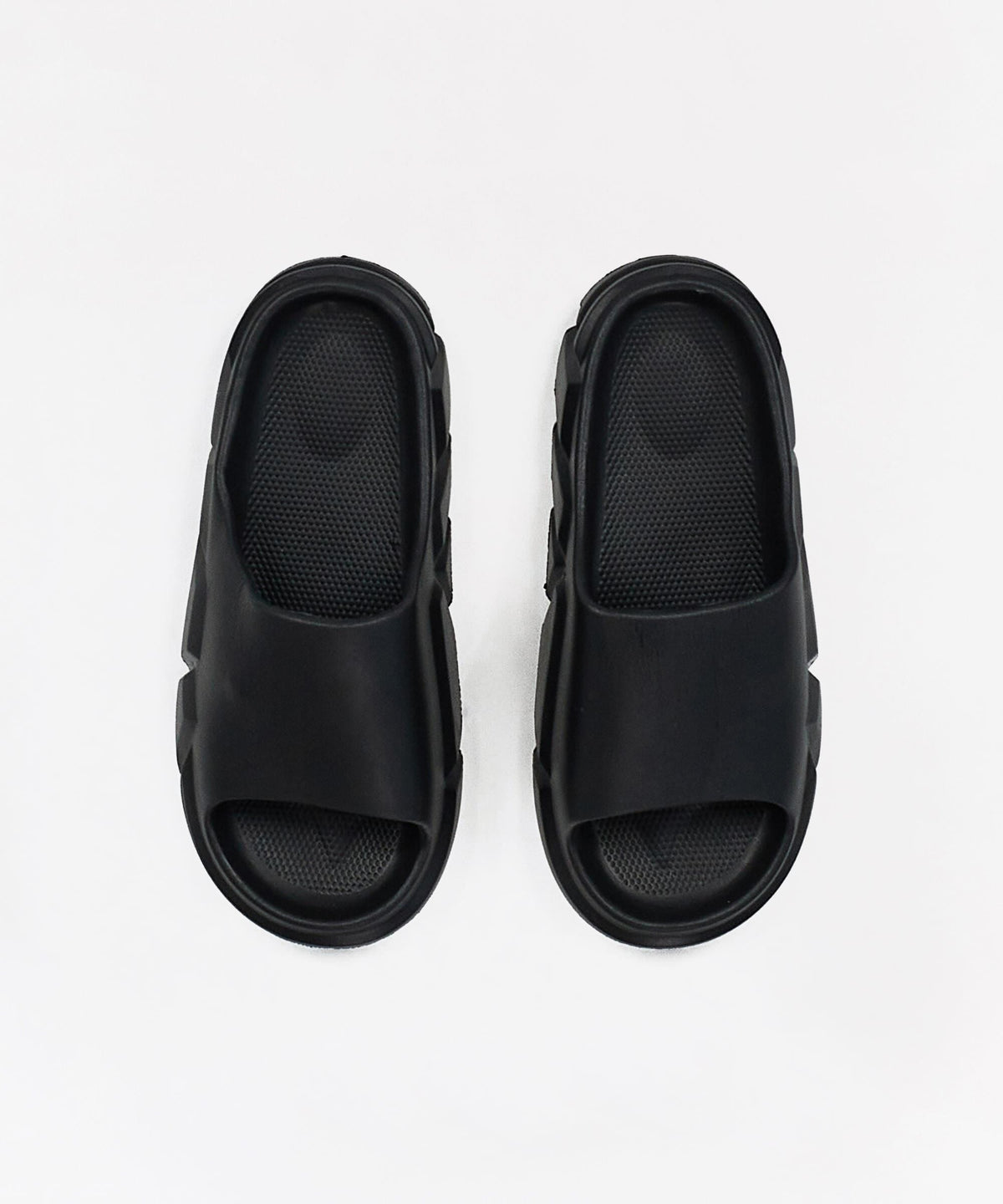 Sculpted Solid Slides - Black | Reason Clothing Great Value