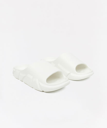 Sculpted Solid Slides - White | Reason Clothing Special Offer