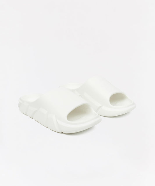 Sculpted Solid Slides - White | Reason Clothing Special Offer