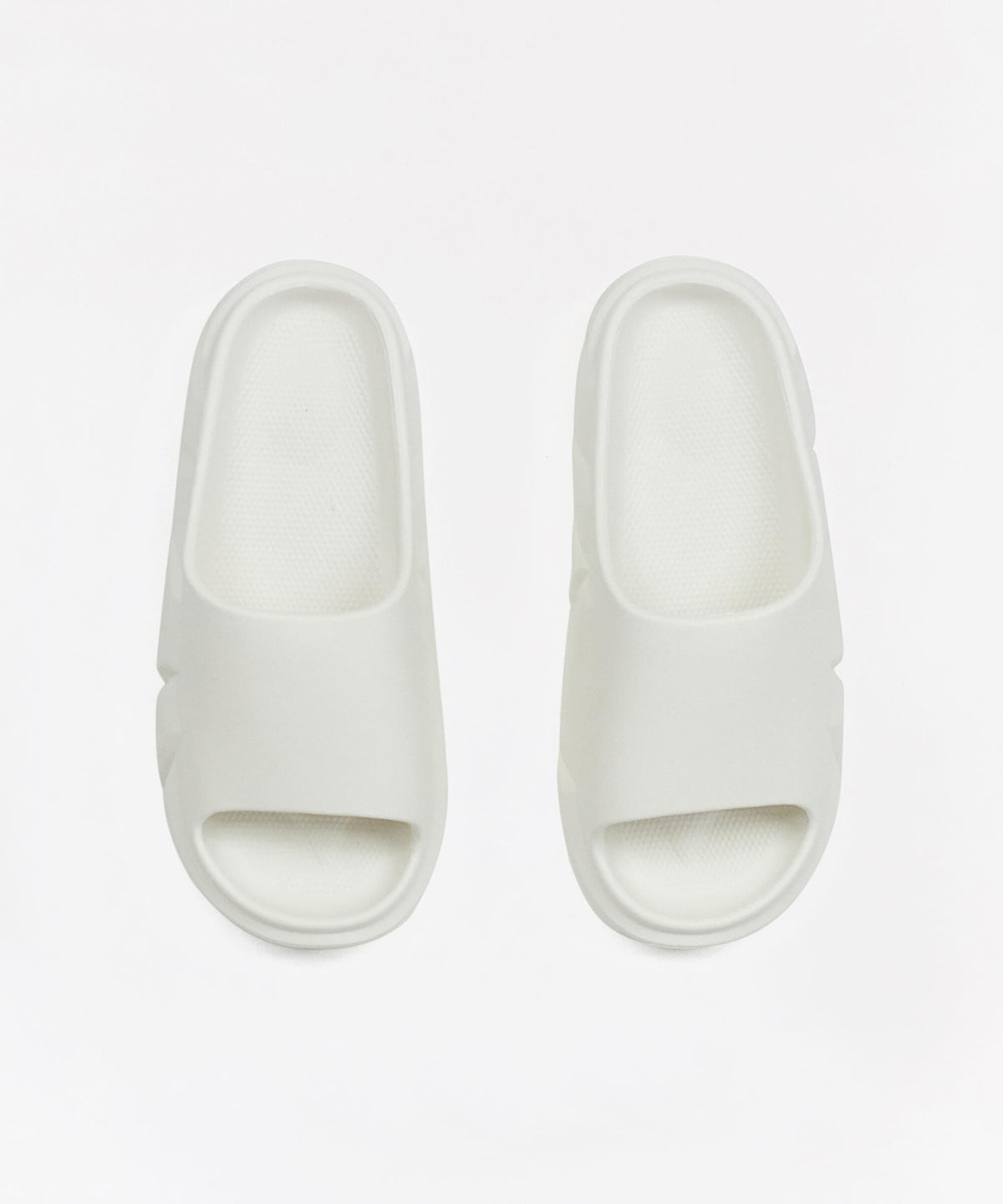 Sculpted Solid Slides - White | Reason Clothing Special Offer