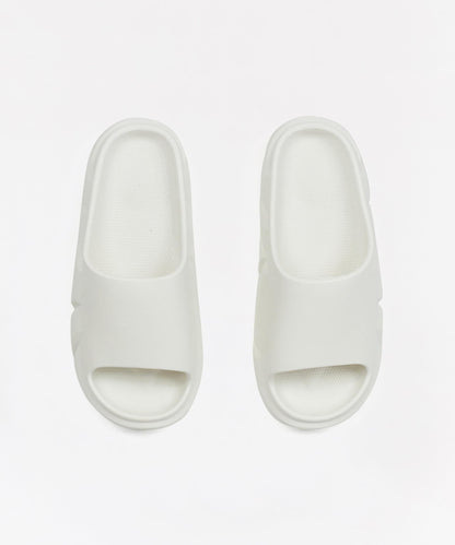 Sculpted Solid Slides - White | Reason Clothing Special Offer