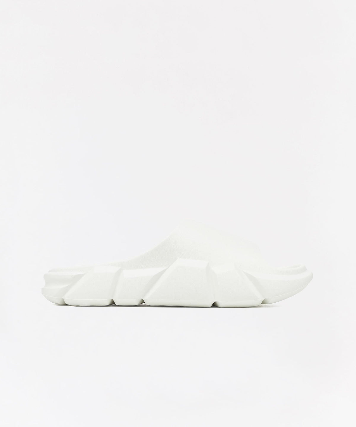 Sculpted Solid Slides - White | Reason Clothing Special Offer