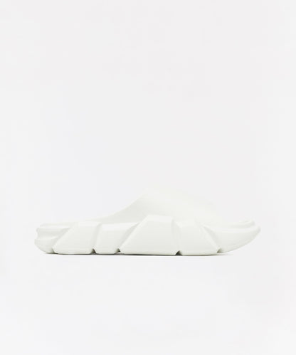 Sculpted Solid Slides - White | Reason Clothing Special Offer
