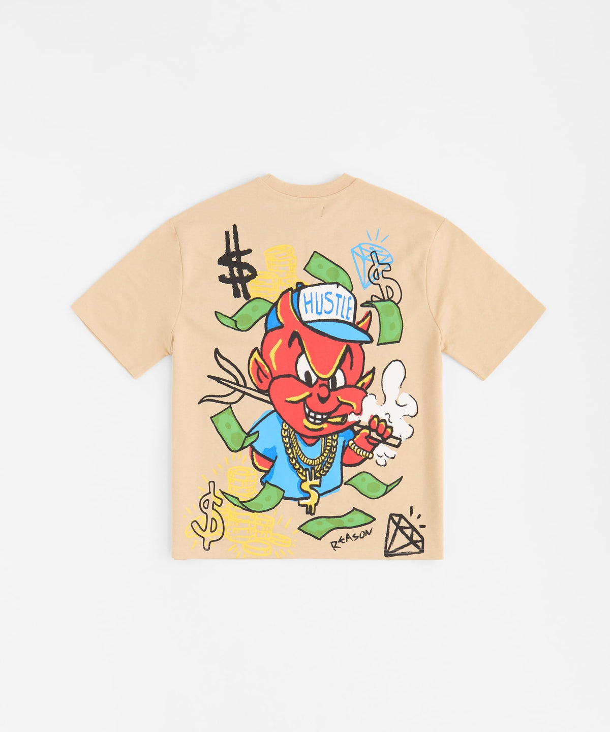 Keep On Grindin' Applique Short Sleeve Tee - Khaki | Reason Clothing Customer Favorite