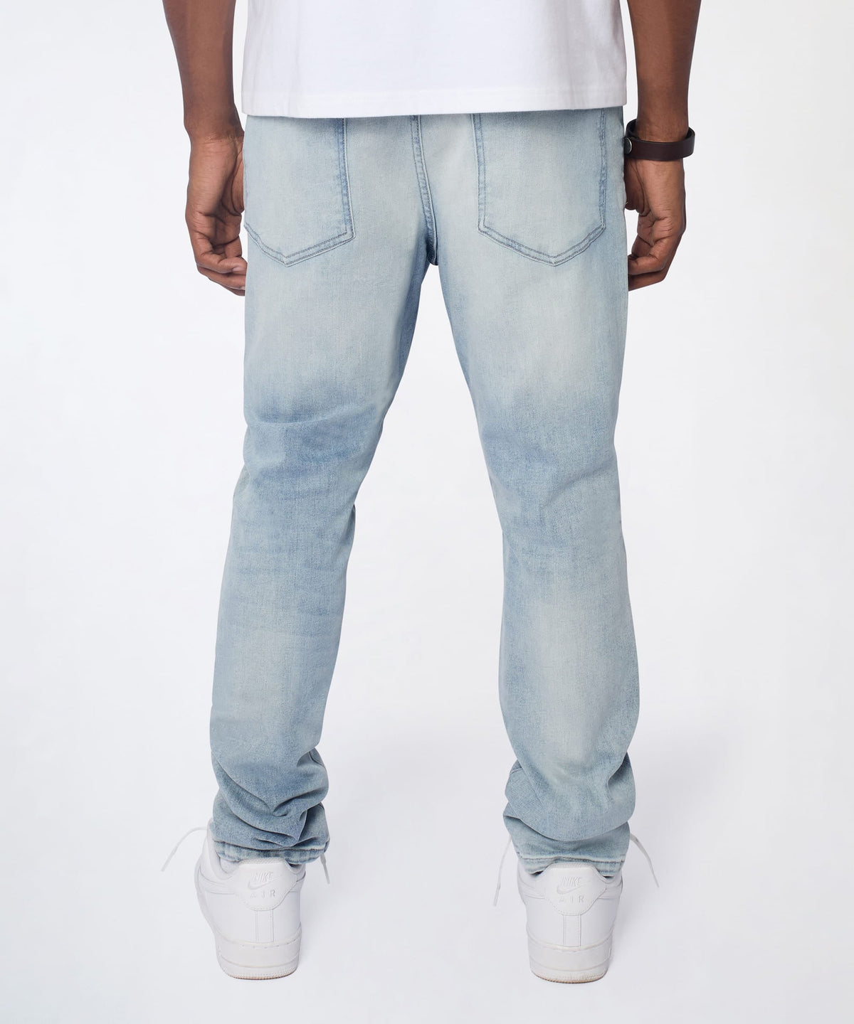 Ice Wash Distressed Skinny Jeans - Light Blue | Reason Clothing Popular