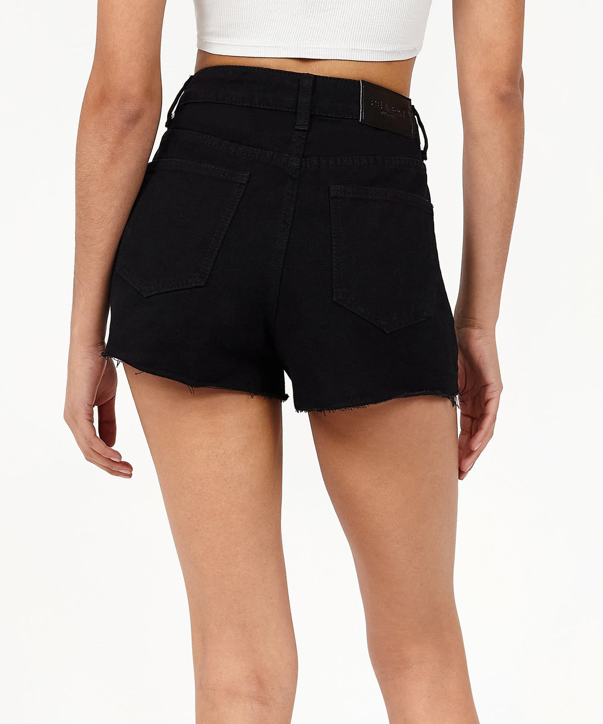 Aria Women's Distressed Denim Shorts - Black | Reason Clothing Discount