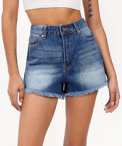Victoria Women's Denim Shorts - Blue | Reason Clothing Discount