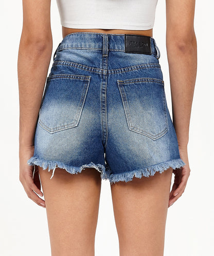 Victoria Women's Denim Shorts - Blue | Reason Clothing Discount