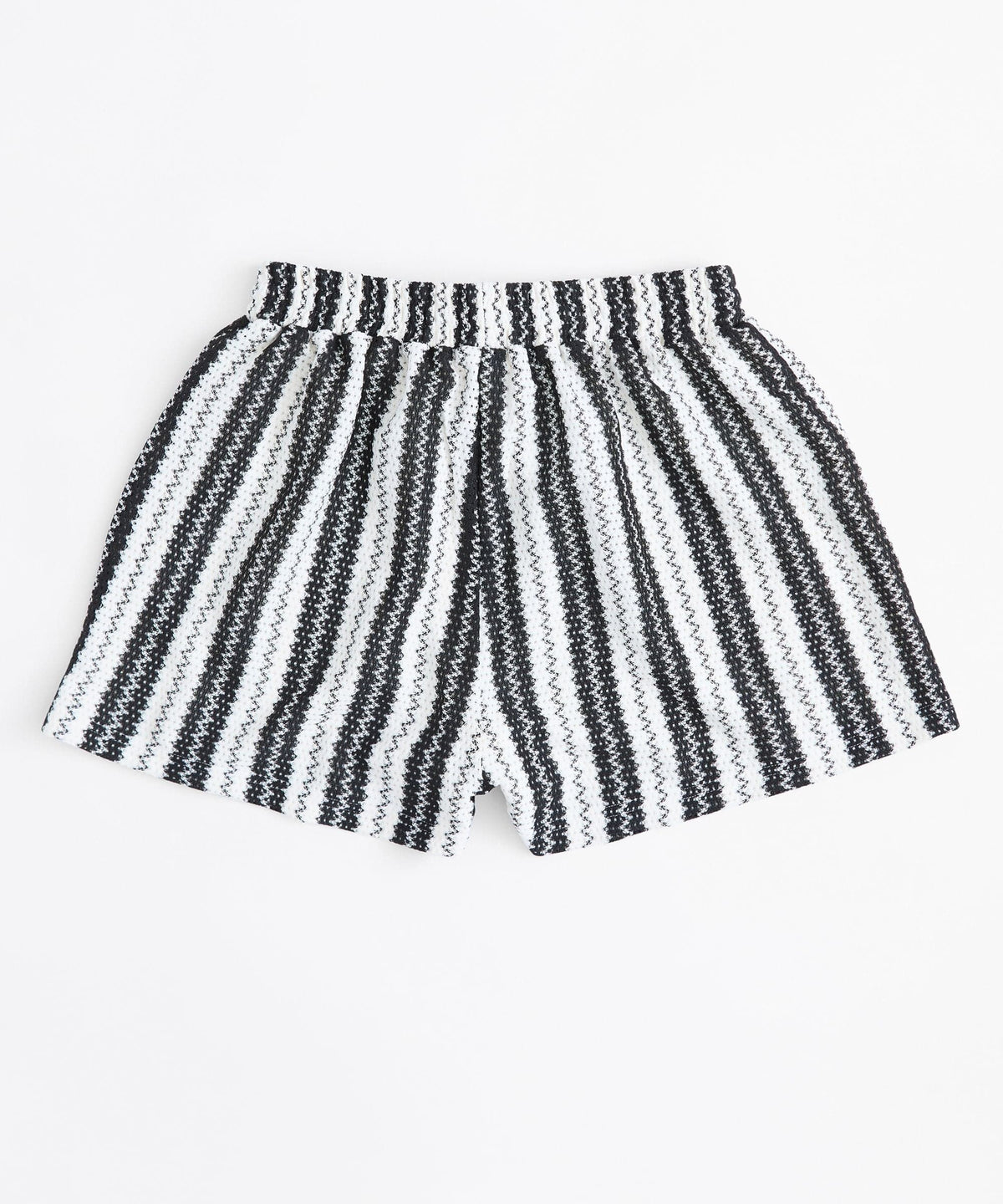 Cabana Women Plus Size Textured Knit Shorts - Black/White | Reason Clothing Special Offer
