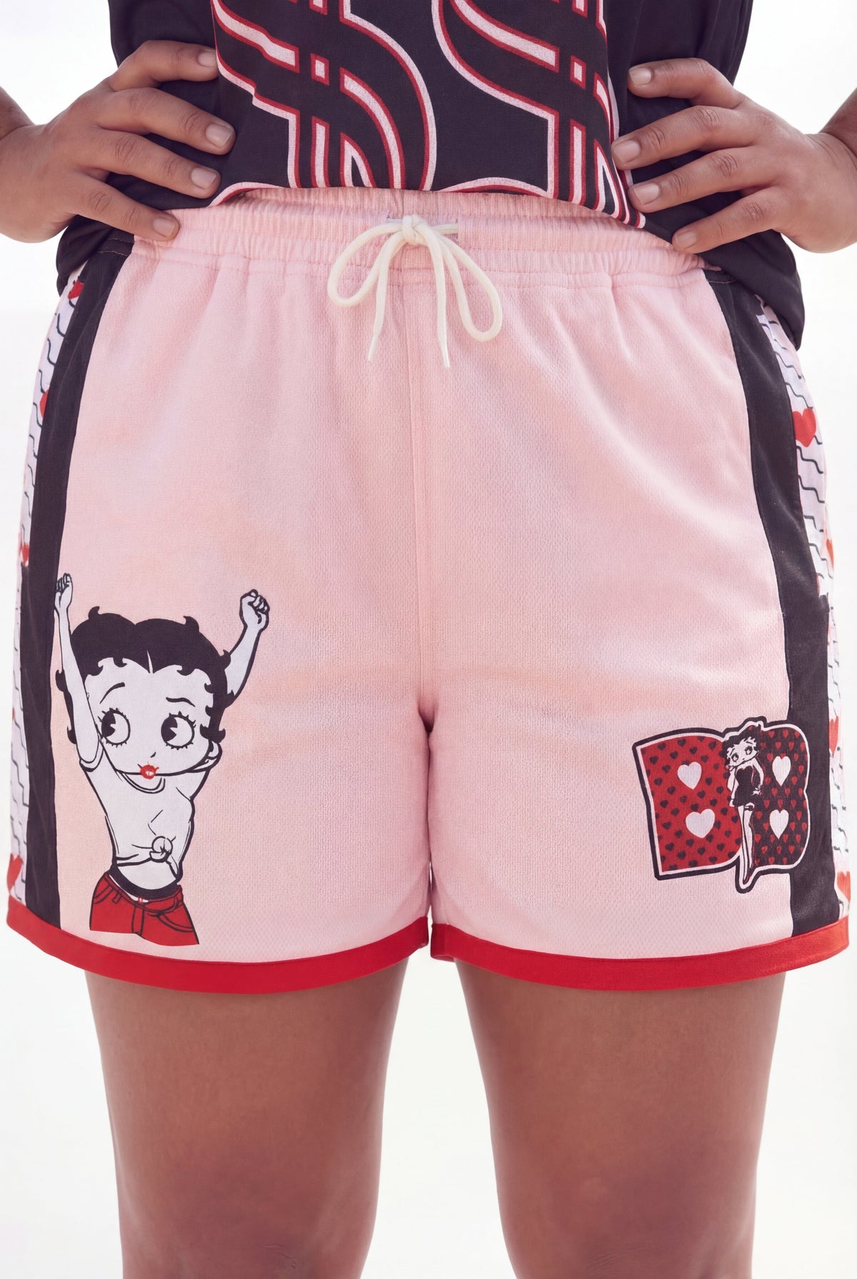 Betty Boop Sweetheart Women's Plus Size Basketball Mesh Shorts - Pink | Reason Clothing Hot Sale