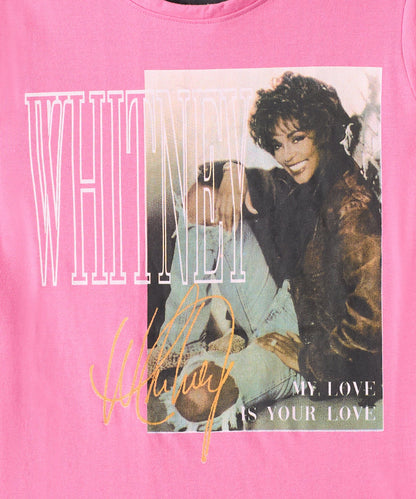 Kids Whitney Houston Short Sleeve Tee - Pink | Reason Clothing Popular