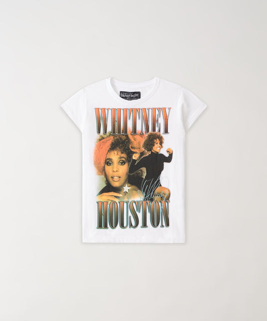 Kids Whitney Houston Short Sleeve Tee - White | Reason Clothing Top Pick