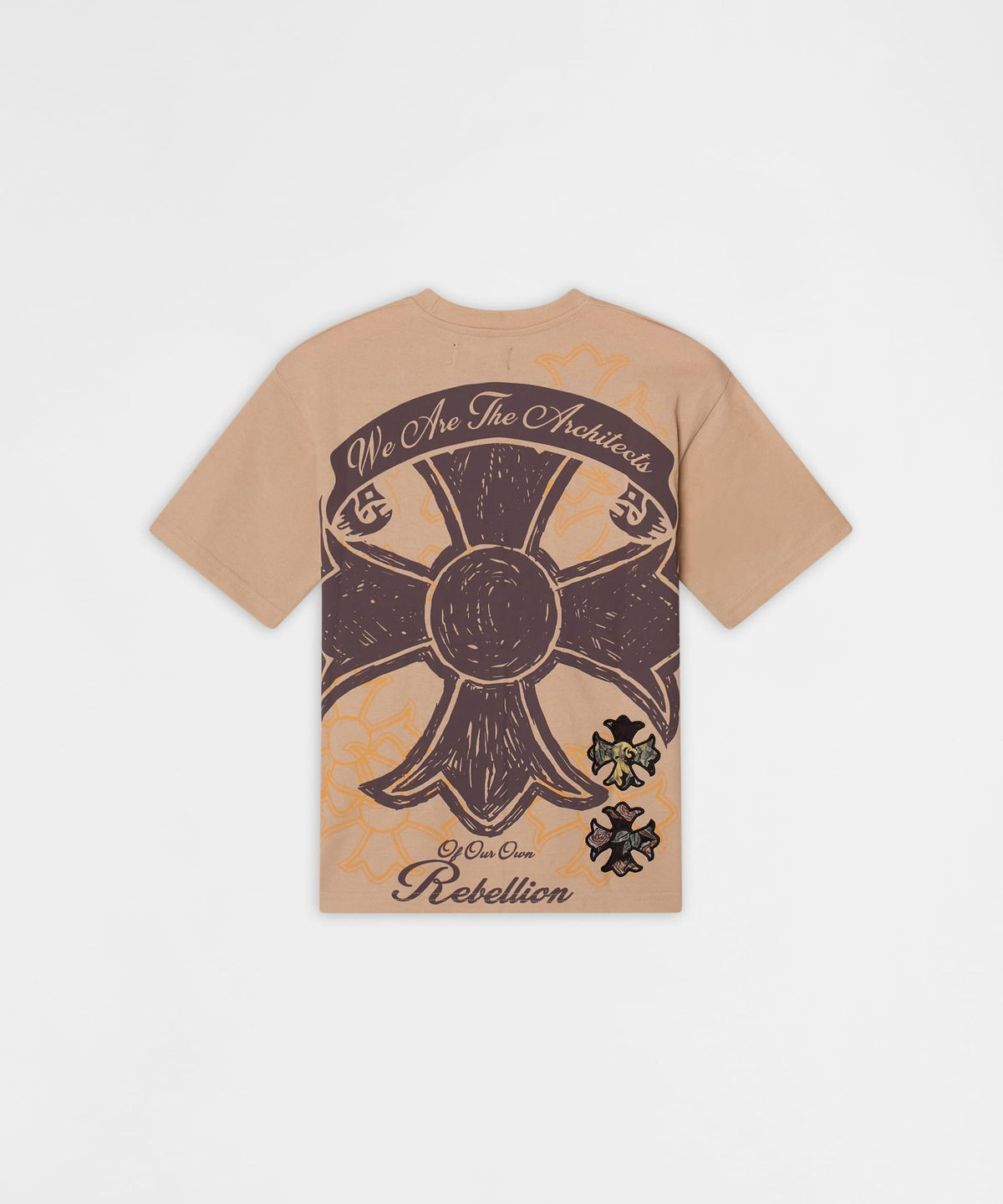 Kids Rebellion Tapestry Applique Tee - Cream | Reason Clothing Premium