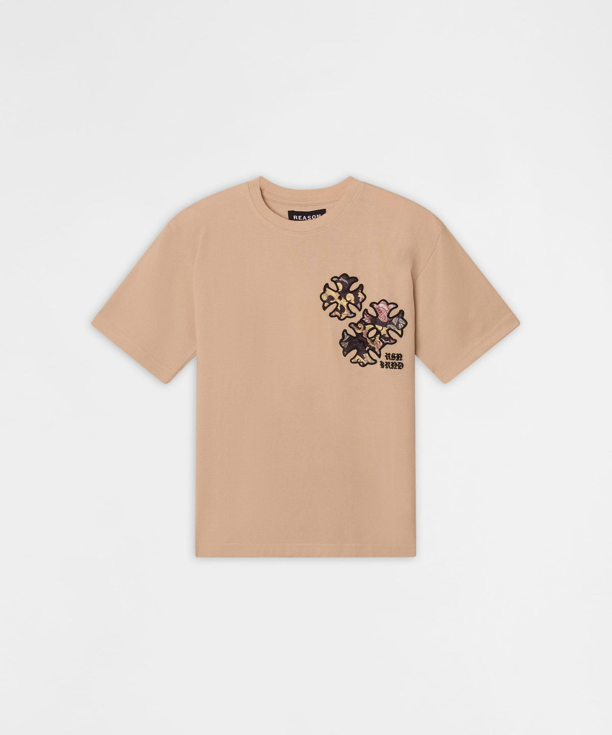 Kids Rebellion Tapestry Applique Tee - Cream | Reason Clothing Premium