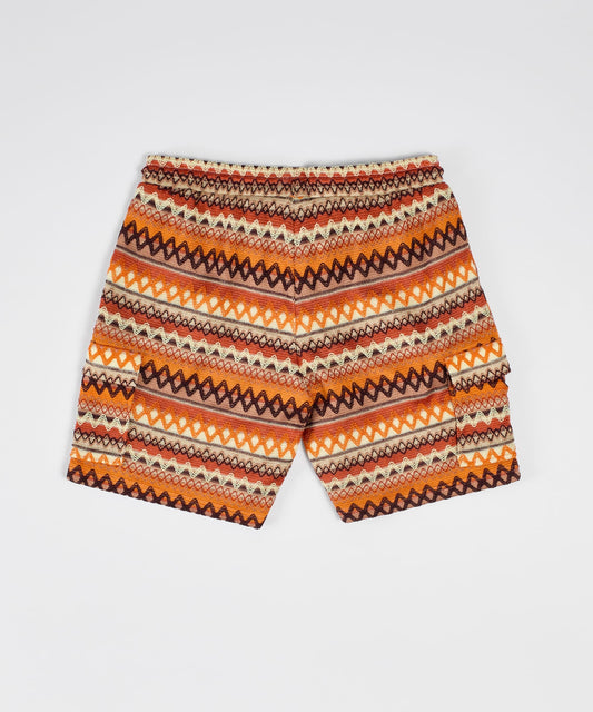 Kids Retro Jacquard Knit Short - Brown | Reason Clothing Hot Sale