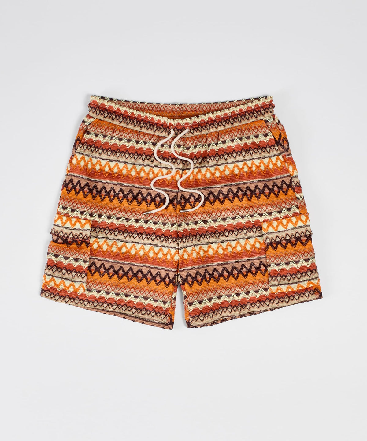 Kids Retro Jacquard Knit Short - Brown | Reason Clothing Hot Sale