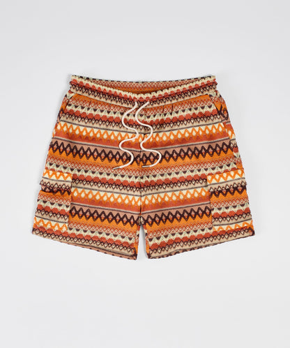 Kids Retro Jacquard Knit Short - Brown | Reason Clothing Hot Sale
