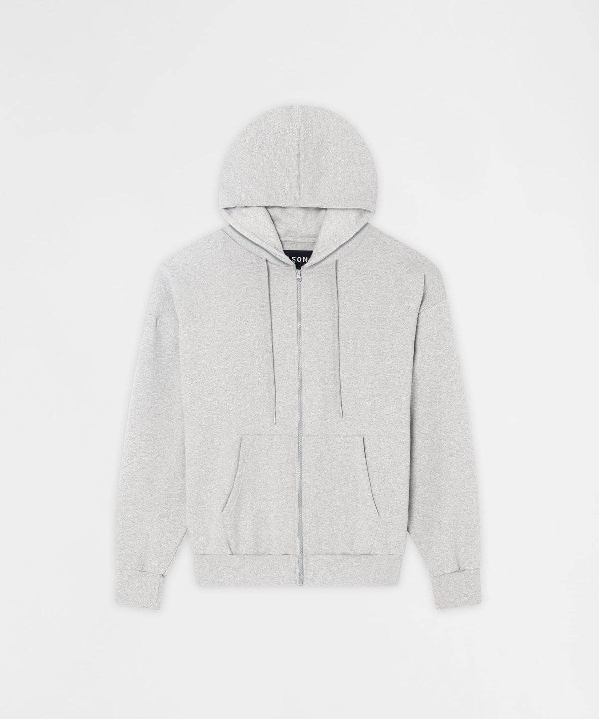 Essential Boxy Fit Zip Up Hoodie - Heather Grey | Reason Clothing Essential