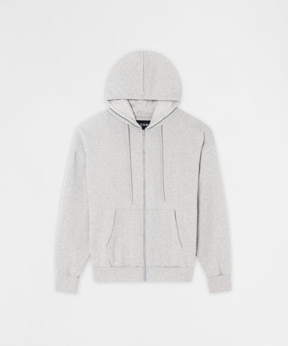 Essential Boxy Fit Zip Up Hoodie - Heather Grey | Reason Clothing Essential