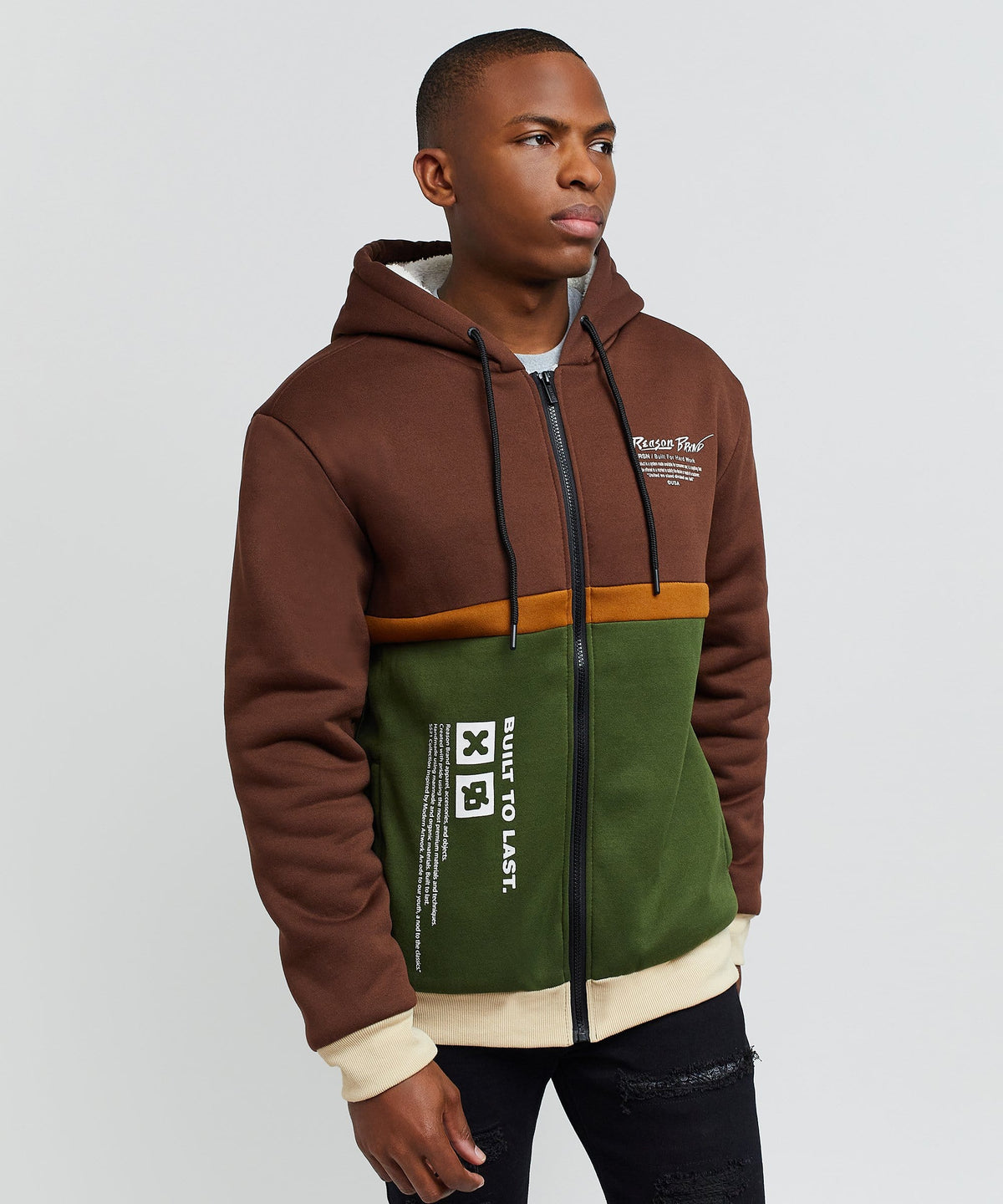 Ryan Zip Up Sherpa Hoodie | Reason Clothing Latest