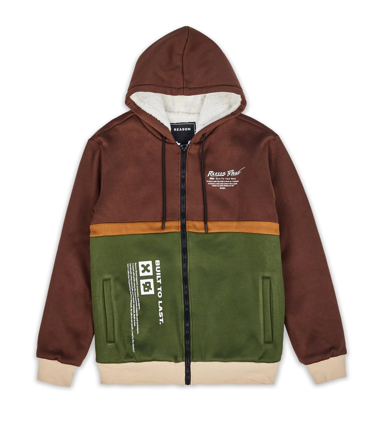 Ryan Zip Up Sherpa Hoodie | Reason Clothing Latest