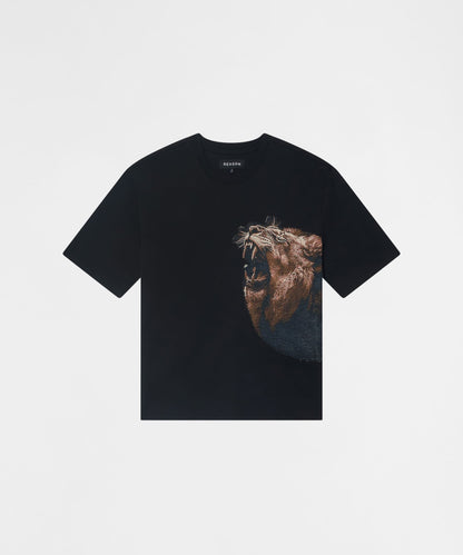 King's Roar Tapestry Short Sleeve Tee - Black | Reason Clothing Value