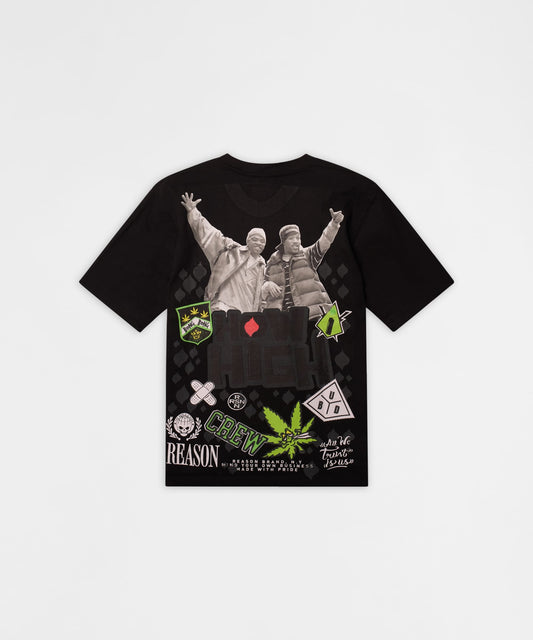 How High Crew Embroidered Short Sleeve Tee - Black | Reason Clothing Top Pick