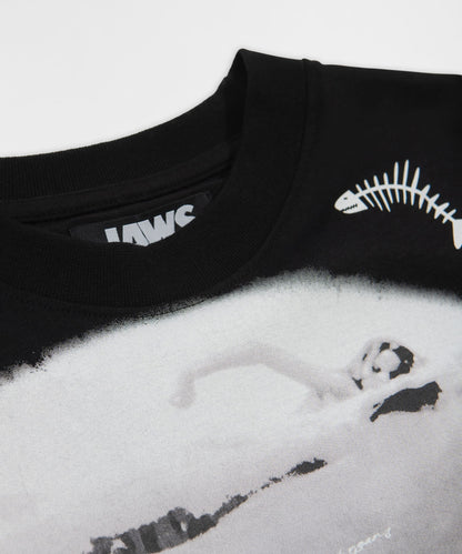 Jaws Great White Shark Graphic Short Sleeve Tee - Black | Reason Clothing Recommended