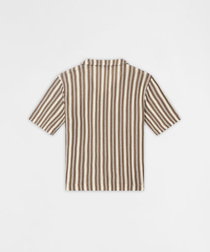 Knitted Button Down Shirt - Brown | Reason Clothing Recommended