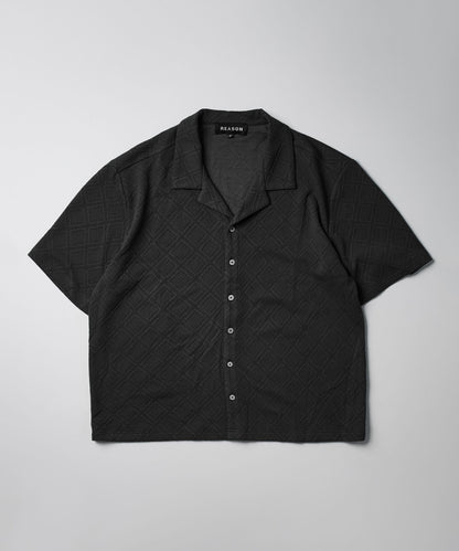 Jacquard Knit Shirt - Black | Reason Clothing Smart Buy