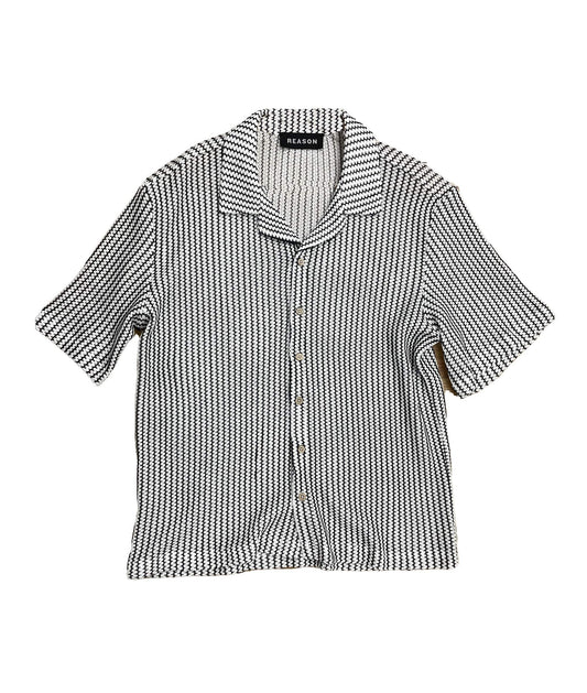 Stripes Black and White Knit Shirt | Reason Clothing New