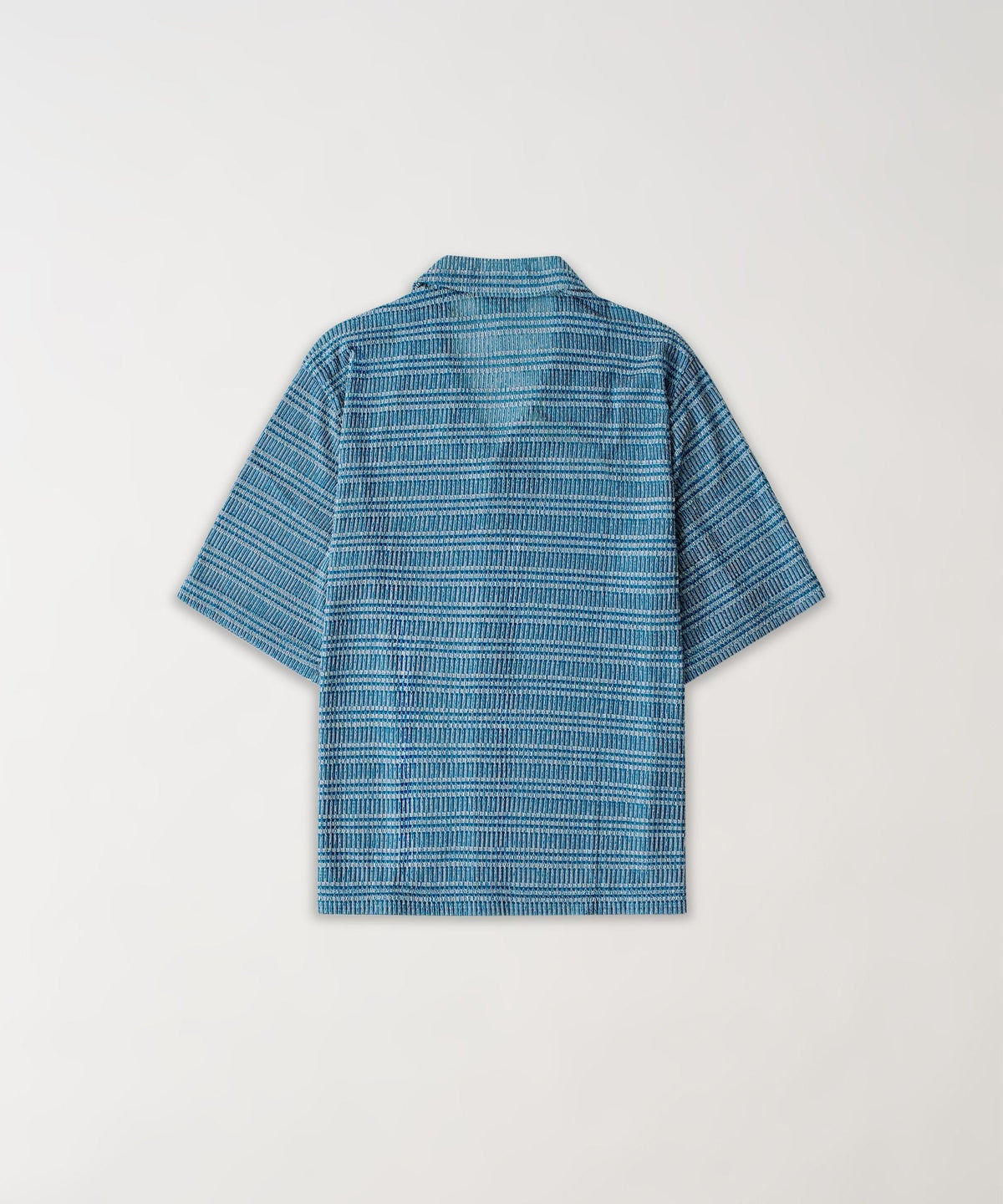 Textured Streamlined Button Down Shirt - Blue | Reason Clothing Discount