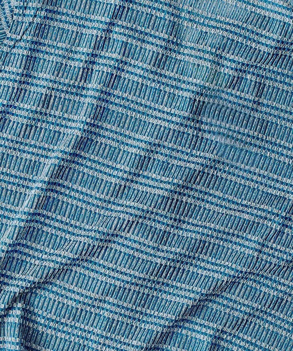 Textured Streamlined Button Down Shirt - Blue | Reason Clothing Discount