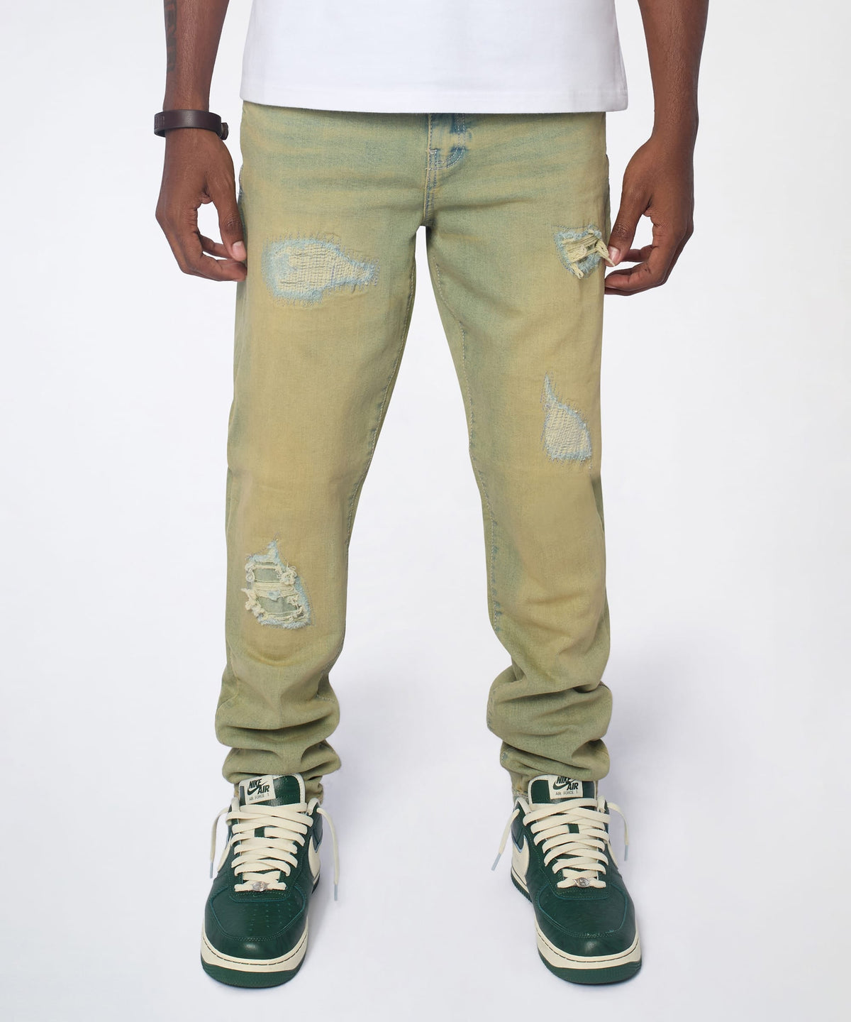 Essential Distressed Skinny Jeans - Vintage Blue | Reason Clothing Top Pick