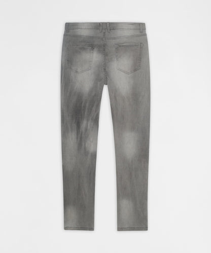Floral Rhinestone Distressed Skinny Jeans - Grey | Reason Clothing Classic