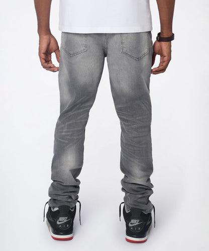 Fade Away Distressed Skinny Jeans - Grey | Reason Clothing Best Price