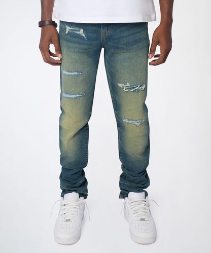 Everyday Distressed Skinny Jeans - Vintage Blue | Reason Clothing Trending
