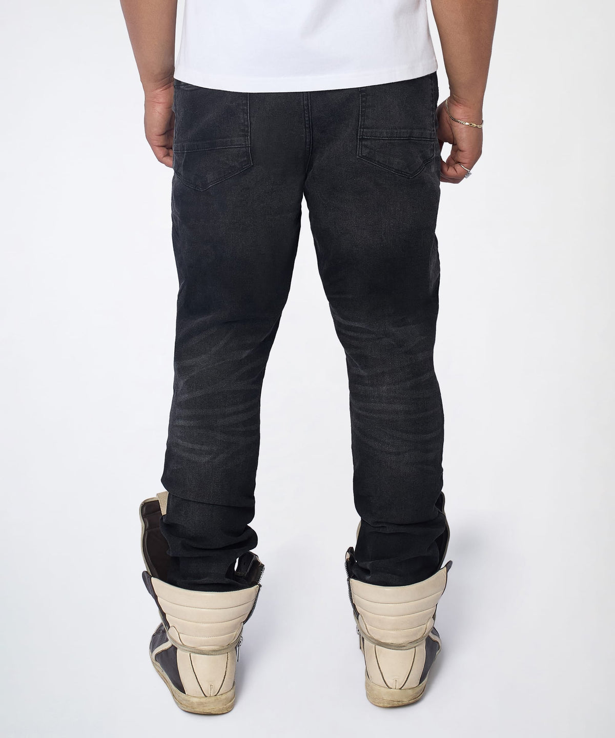 Midnight Distressed Skinny Jeans - Black | Reason Clothing Discount
