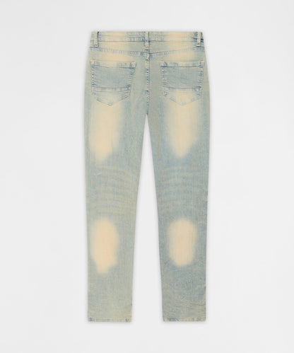 Ladder Distressed Skinny Jeans - Light Blue | Reason Clothing Best Price